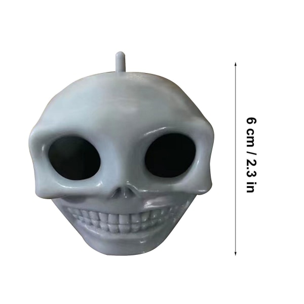 Skull Monster Gothic Fidget Toy, Novelty Skull Squeeze Balls（Grå）