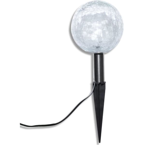 Solcelle kugle 3 LED havebelysning med jordspyd og solmodul