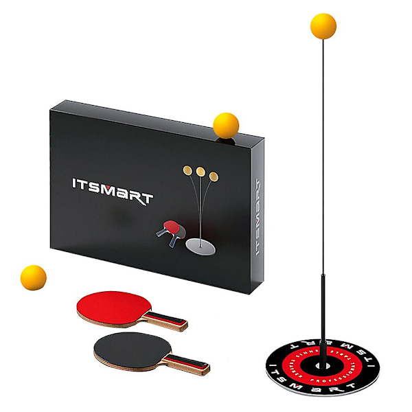 1 set bordtennis träningsutrustning elastisk flexibel axel pingis utrustning set (0,9 m, med racket)