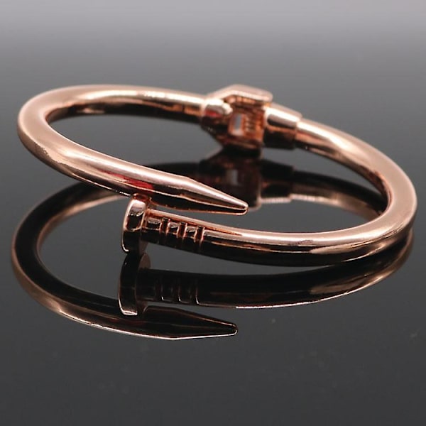 Wabjtam Åpen Armbånd Kvinne Temperament Enkelt Trendy Armbånd Rustfritt Stål Skrue Armbånd For Kvinner Gave