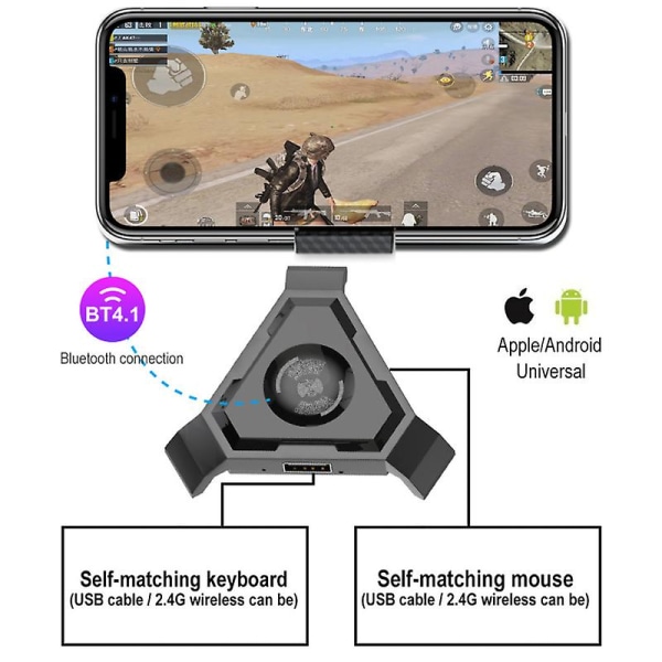 Trådlös Bluetooth Gaming Tangentbord Mus Telefon Converter Adapter