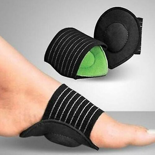 Fotinlägg med bågstöd, Plantar Fasciit, Hälkudde, Fallen (svart)