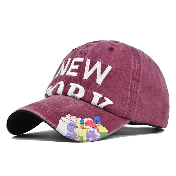 New York Retro Tre-dimensionel Broderi Baseball Cap Patch Broderet Peaked Cap Vasket Og Lavet Gammel Lastbil Cap