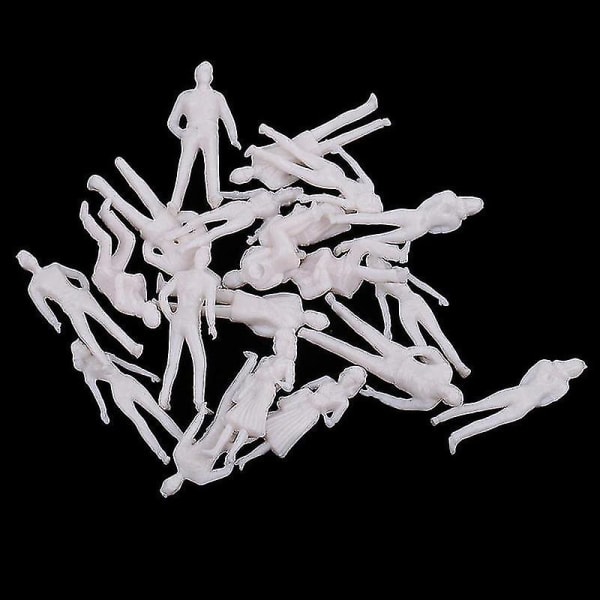 1:50 Skalamodell Miniatyr hvite figurer Arkitekturmodell Menneskeskala Folk bygger sandbordmodell