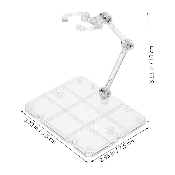 1 set actionfigur stativ genomskinlig leksak dockhållare figurin modell displayställ