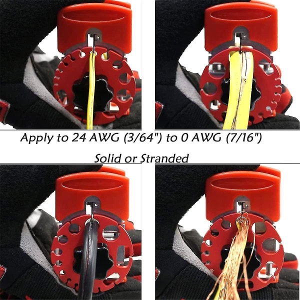 Multifunktionel manuel trådafisoleringsmaskine Håndholdt kobberafisoleringsmaskine med justerbar dybde, nem at bære, velegnet til forskellige scener（B）