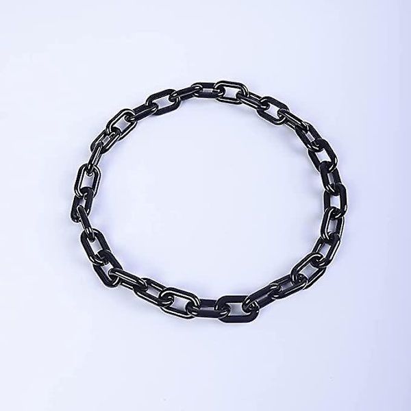 Wabjtam Delikate sorte lange akryl halskjeder Curb Link Chain Halskjeder Statement Chokers Y2k Halskjeder Tilbehør for kvinner eller menn tenåringer