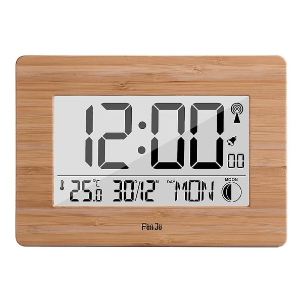 Temperatur och luftfuktighet Väggklocka Digital väckarklocka Väderprognos Flerfunktionsradioklocka