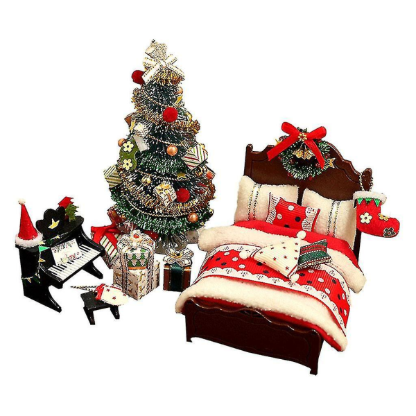 Christmas Dollhouse Miniatyrmöbler Kit Tillbehör