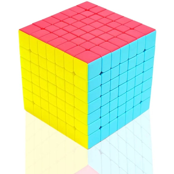 Rubiks kub 7x7 inga klistermärken, 7x7x7 3D-leksaker för barn