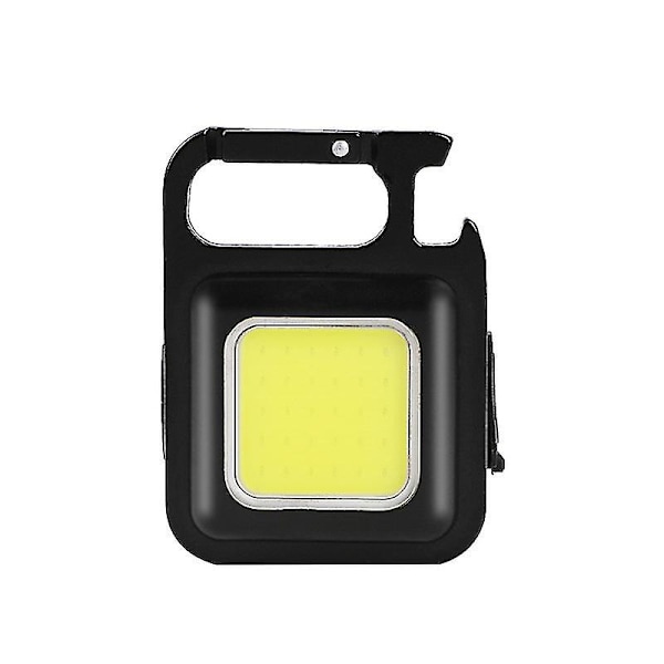Mini LED-ficklampa Bärbar USB Uppladdningsbar Arbetslampa Hög Effekt Ficklampor Nyckelring Utomhus Campinglampa Korkskruv