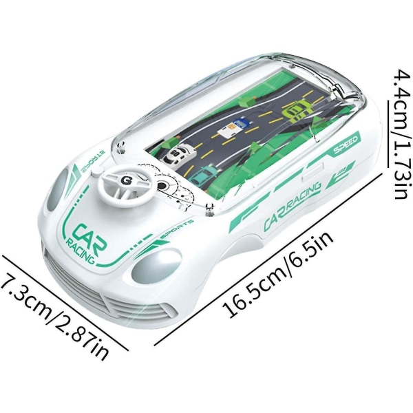 Billegetøjsspilmaskine - bærbar håndholdt racerbilmodelspilmaskine med dynamisk racinglyd Dobbelt lyseffekter