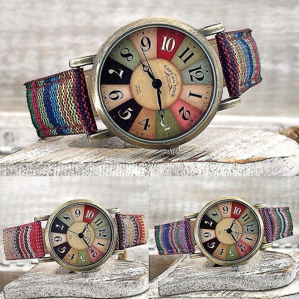 Watches For Women With Multicolour Rainbow Pattern