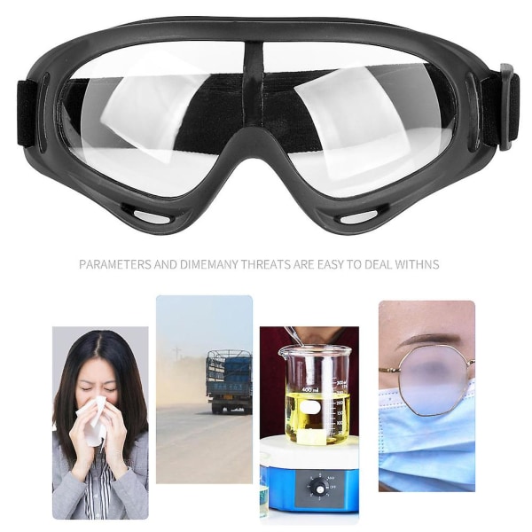 Chemical Splash Goggle Vernebriller Beskyttende anti-dugg klar linse med UV-beskyttelsesbriller