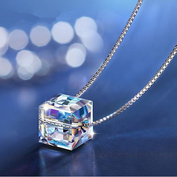 925 Sølv Mystic Rainbow Topaz Ædelsten Vedhæng Kæde Choker Halskæde Kvinder