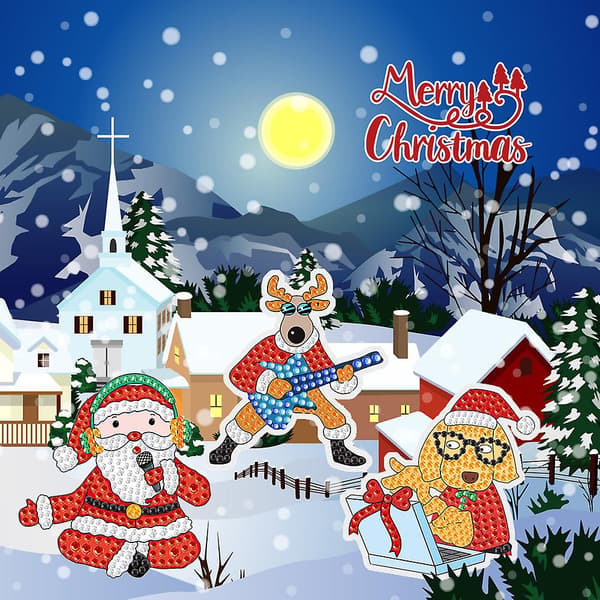 Jul 5D Diamantmålning Adventskalender 24 Dagar Nedräkning Blind Box Leksaker