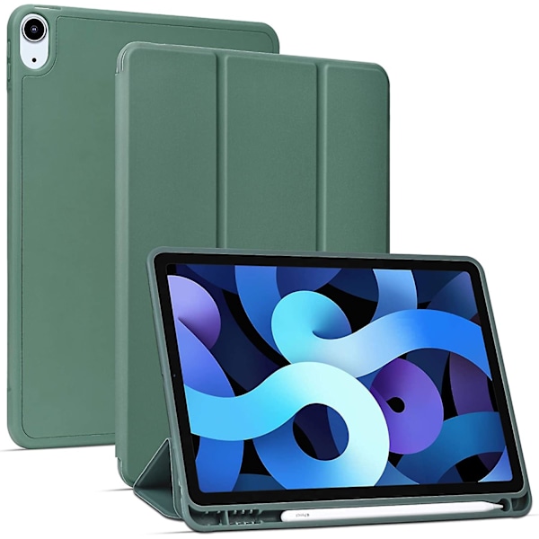 Fodral för Ipad Air 4 Generation 10.9 (2020) / Ipad Air 5 Generation 10.9 (2022) Auto Wake / Sleep Funktion Stående Fodral, Grön Grön -