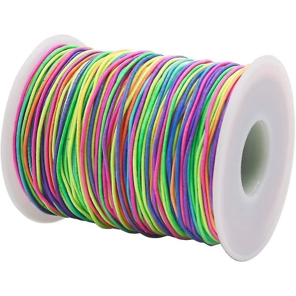 1 mm elastisk streng, 328 fot fargerik strekksnor for perler, armbåndsgave