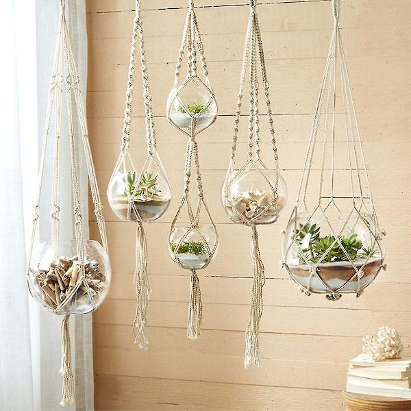 Macrame-snöre, 3mm 100 meter Mjuk Bomullsmacrame-snöre Naturlig Bomull