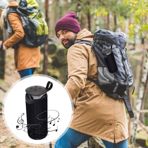 Bluetooth-högtalare, trådlös stereokoppling, bärbar högtalare med HD Surround Bass-ljud för utomhusbruk, camping, strand, sport, pool, dusch