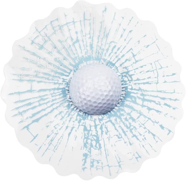 3D-simulerad golf/baseball-krossad bilfönsterdekal (golf)