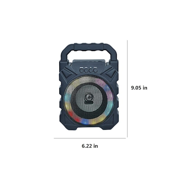 Bärbar trådlös Bluetooth-högtalare Bärbar högtalare med färgglatt ljus Bluetooth 5.0 Även TFCard, AUX-kabel, USB-minne