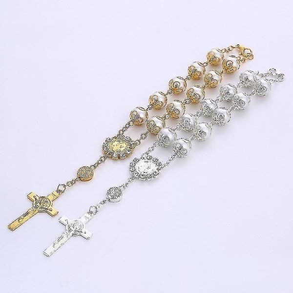 Wabjtam 10st katolsk glaspärla - Decennium Rosenkranshänge