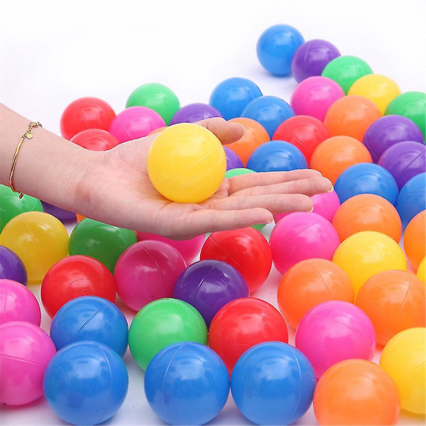 100 st/ set Tjocka mjuka bollar, krosssäkra små havsbollar Barn Barn Baby Nöjespark Leksaksspel（Multicolor）