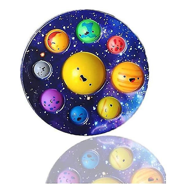 Åtta planeter tryck pop pop bubbla fidget leksaker
