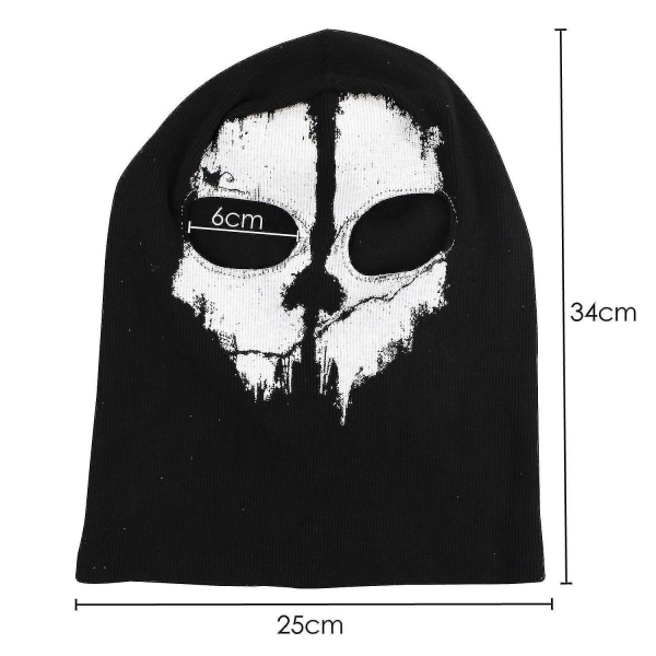 Ghost Mask - Balaclava Motorcycling Paintball One Size Väri musta