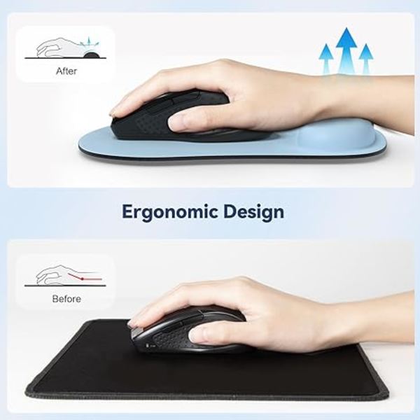 3-pack Musmatta Handledstöd Minnesskum Set Tangentbord Handstöd Laptop 3D Stereo Handkudde Handledstöd Enfärgad (Tangentbord ingår ej)