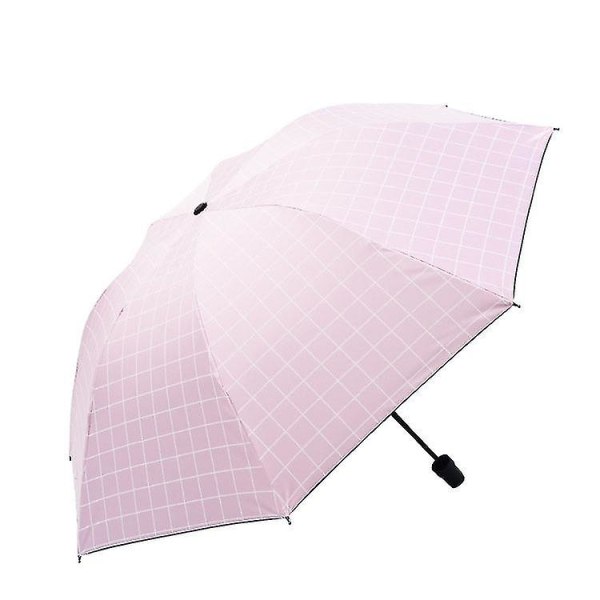 Liten Mini Bärbar 3-vikt Slim Pocket Flat Paraply Sun Rain Paraply