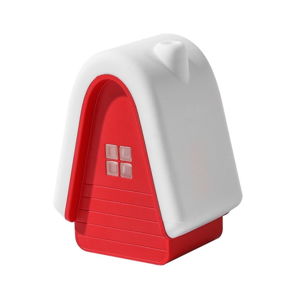 Snow House yövalo lapsille, ladattava silikonivauvan baby , 3. vaihteen säädettävä kosketuslamppu (punainen)