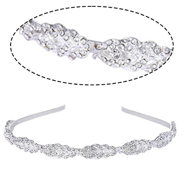 Blommig design strass kristall bröllop diadem brud huvudbonader enkel design brud diadem