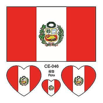 5-delad Peru Flag Body Sticker