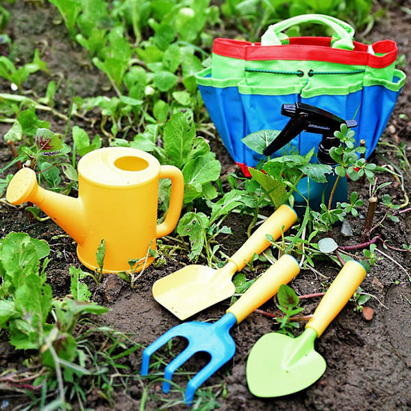1 set förvaringsnät för planteringsverktyg Arbetsbesparande plastspad Barn utomhus sandform för strandlek