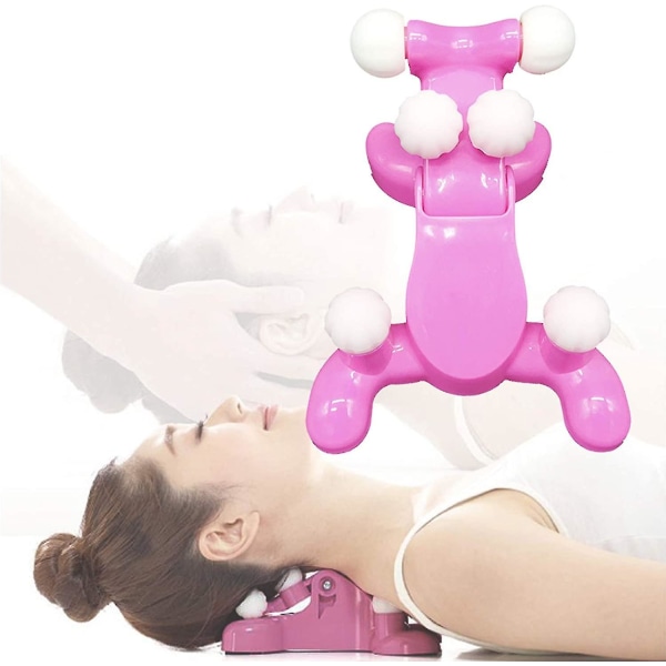 Ryggmassasje Trekkenhet Støtte Relaxer, cervical Spine Alignment Kiropraktisk pute 1 stk