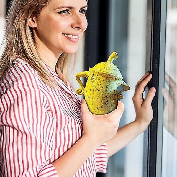 Burkar med attityd - Söta fräcka sockerburkar för köksförvaring, perfekta för kaffe, te, socker och kryddburkar（Gul）