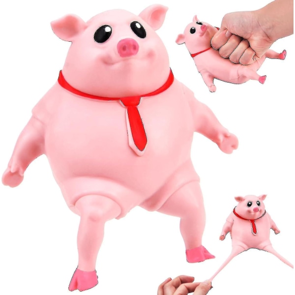 Pig Squeeze Ball Legetøj, Anti-stress Pig Squeeze Ball Legetøj, Pink Pig Fun Sensorisk Squeeze Legetøj