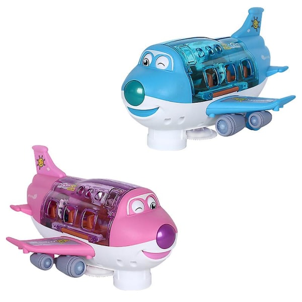 Flylegetøj Børn Stunt Elektrisk passagerflylegetøj med lyseffekter Roterende Super Trick-gave til børn Børn Flerfarvet valgfrit（pink）