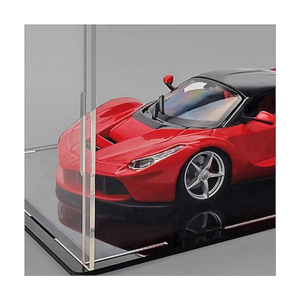 Transparent leksaksbilmodell Hot dammsäker display skyddsbox, lämplig för 1/18