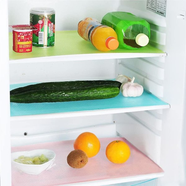 9 Kjøleskapsmatter Antibakterielle fuktighetsmatter og lukt Sklisikker, vaskbar og kuttbar 3 kjøleskapsmatter - 29 X 45 Cm