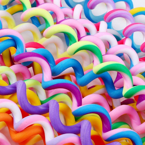 12 st färgade hårspiraler, färgade spiralhårtillbehör, elastiska stickade hårtillbehör, tjejers hårtillbehör