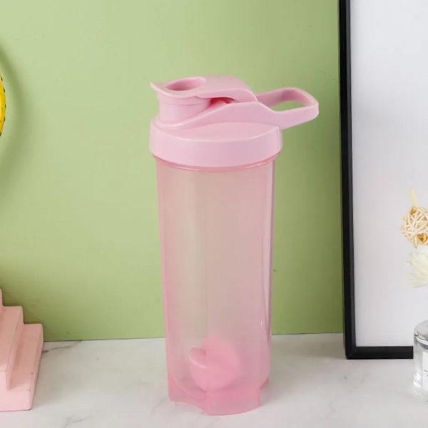 Shaker (700 ml), Shaker för proteinshakes, plast, rosa