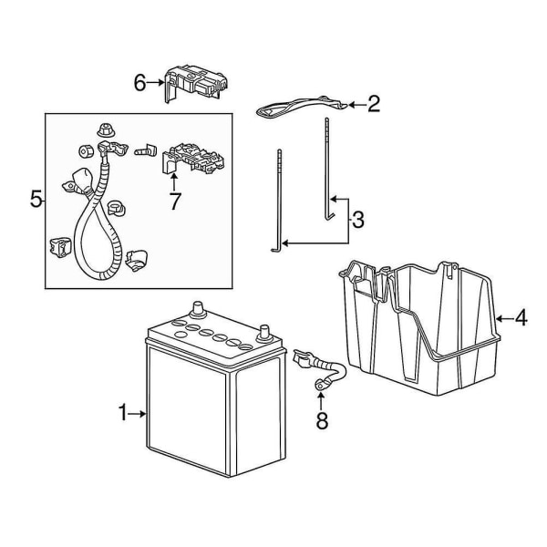 Batterisäkring för Honda Terminal Assembly 38210-tk6-003
