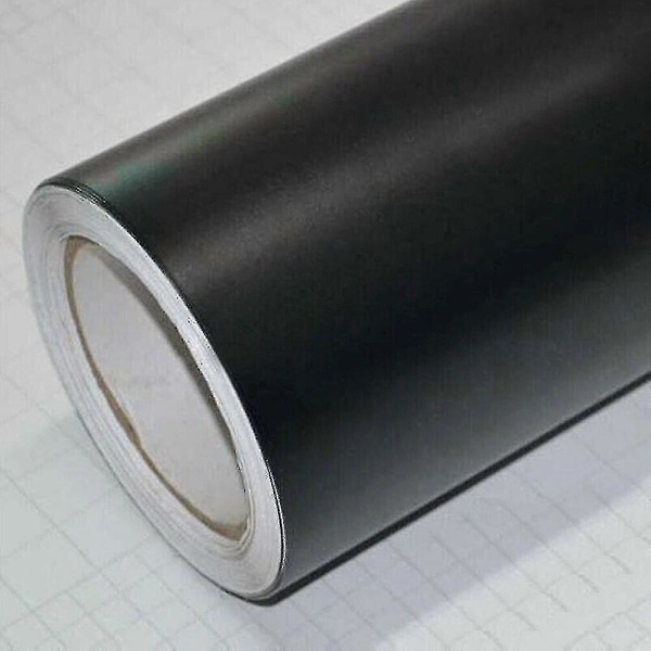 30x152 cm matte filmer svart vinylfilminnpakning for bil selv-klistremerke Kjøretøydekor 3d boble for motebildekorasjoner