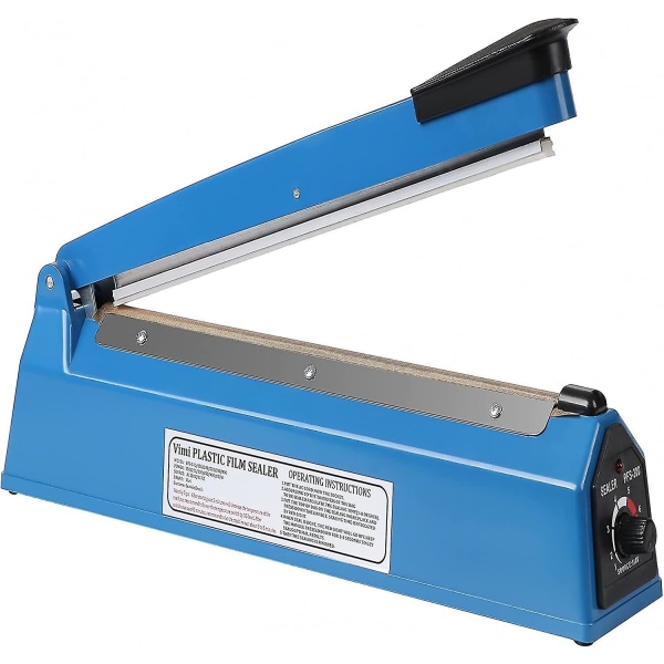Impulse Heat Sealer Manual Poser Sealer Heat Seal Machine 12 Tommer Impulse Heat Sealer maskine til plastposer Pe Pp poser med ekstra udskiftningselementgreb