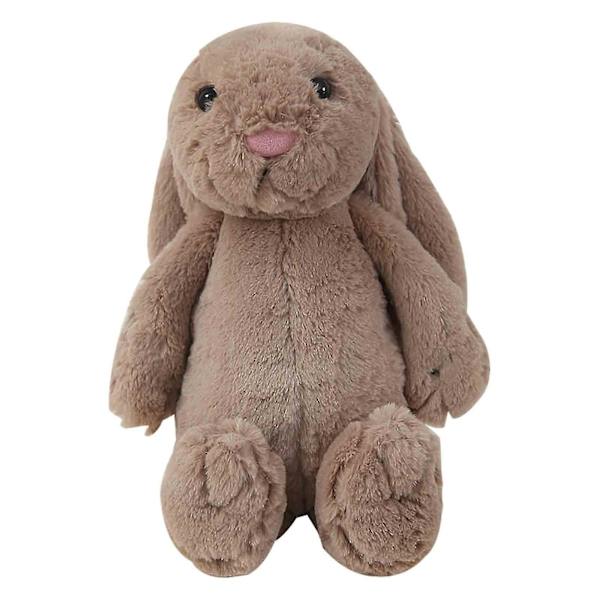 Mjuk kanin med långa öron, gosedjur, plyschtröstare för pojkar och flickor - SNNGV（30CM，brun）