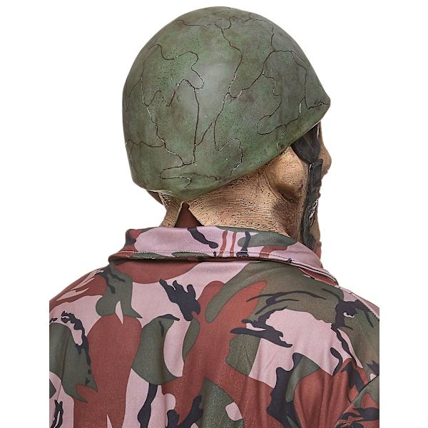 Latexmask för vuxen zombie-soldat