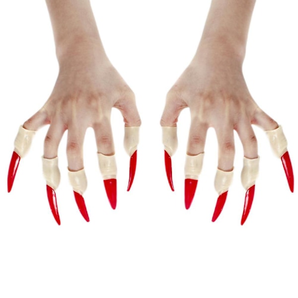 22 st Halloween häxkostymaccessoarer häxkostymnäsa lång näsa med vampyrnaglar häxnaglar cosplayfestrekvisita